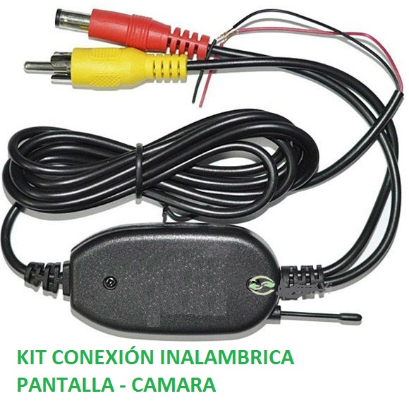 KIT CONEXIÓN INALAMBRICA ENTRE PANTALLA Y CAMARA DISEÑADO PARA COCHE monitor transmision sin cables no cableado inalambrico 